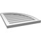 Ekena Millwork Quarter Round Top Right Surface Mount PVC Gable Vent w/ 2"W x 2"P Brickmould Sill Frame, 20"W x 24"H GVPQR20X2403SN - alternate 2